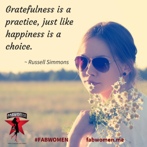 FABWOMEN Be Inspired Quote: Gratefullness